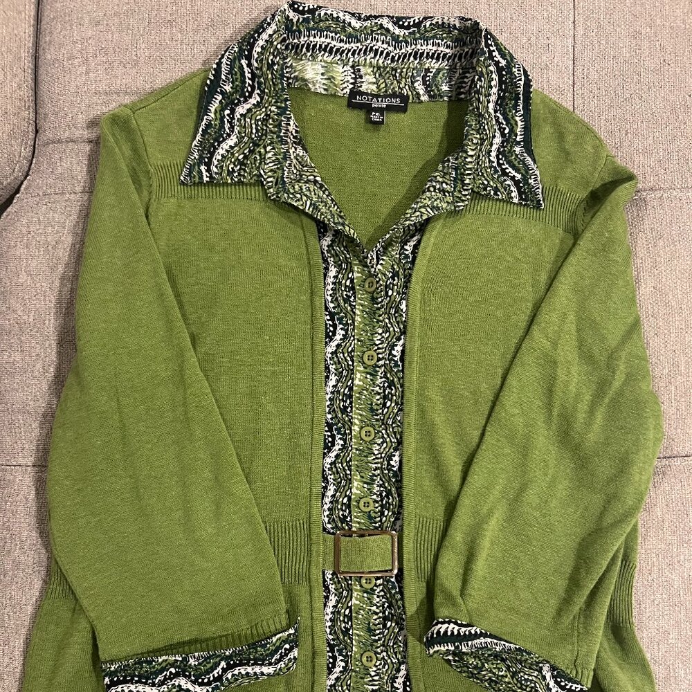 Vintage-Inspired Notations Blouse